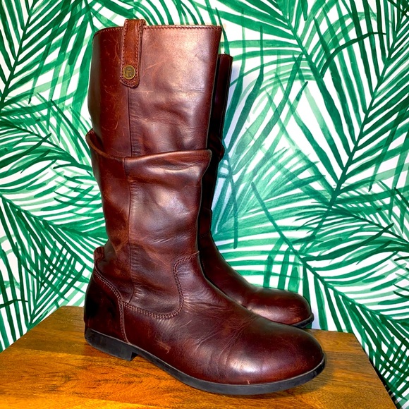 Birkenstock Sarnia Brown Leather Slouch Boots Women’s Size 10 - Picture 1 of 12
